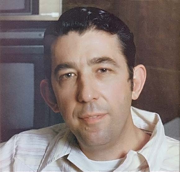 Satellite television expert Robert Cooper in his study/office.